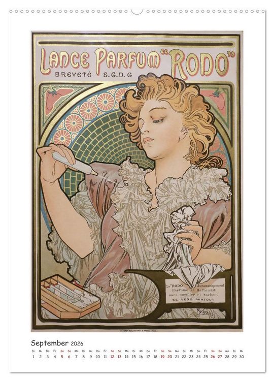 Produktbild: Alfons Mucha - Eine Hommage in zw&ouml;lf Monaten (Wandkalender 2026 DIN A2 hoch), CALVENDO Monatskalender