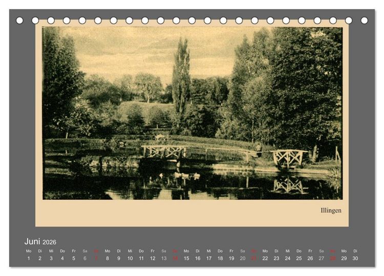 Produktbild: Saarland - vunn domols (frieher), Landkreis Neunkirchen (Tischkalender 2026 DIN A5 quer), CALVENDO Monatskalender