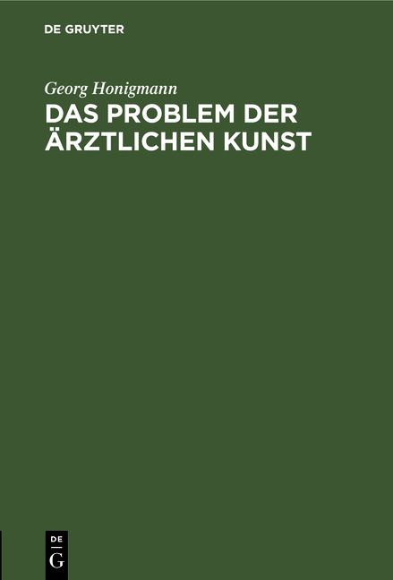 Produktbild: Das Problem der &auml;rztlichen Kunst