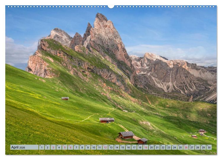 Produktbild: Dolomiten, Alpenparadies im Norden Italiens (Wandkalender 2026 DIN A2 quer), CALVENDO Monatskalender