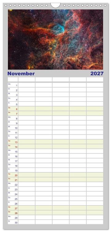 Produktbild: Familienplaner 2027 - Deepsky 2027 mit 5 Spalten (Wandkalender, 21 x 45 cm) CALVENDO