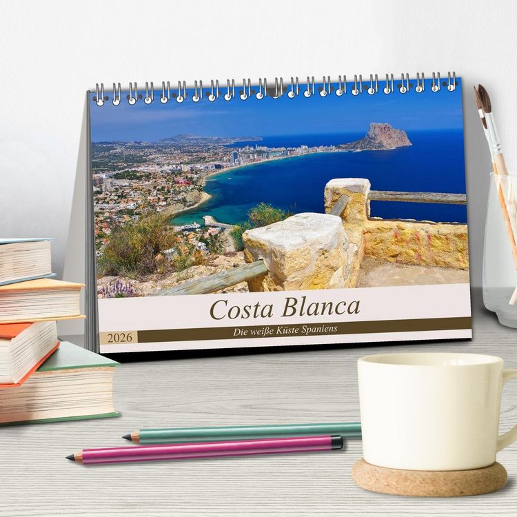 Produktbild: Costa Blanca - Die wei&szlig;e K&uuml;ste Spaniens (Tischkalender 2026 DIN A5 quer), CALVENDO Monatskalender