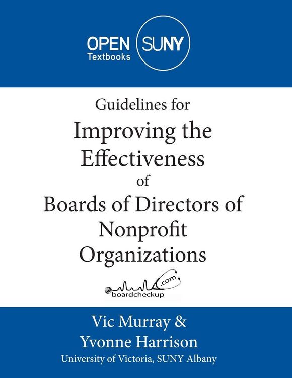 Produktbild: Guidelines for Improving the Effectiveness of Boards of Directors of Nonprofit Organizations