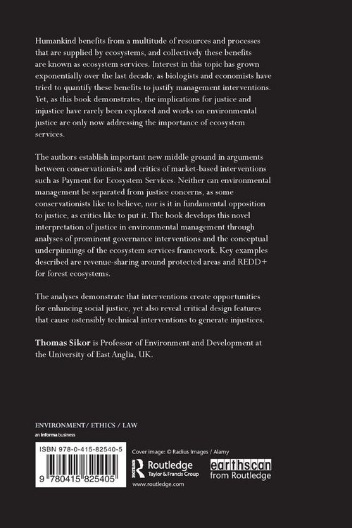 Produktbild: The Justices and Injustices of Ecosystem Services