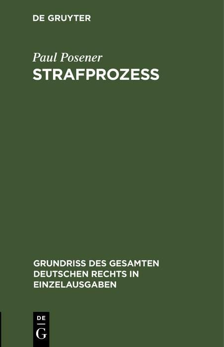 Produktbild: Strafproze&szlig;