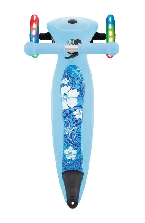 Produktbild: GLOBBER JUNIOR FOLDABLE FANTASY LIGHTS pastellblau-Flowers, mit Leuchtrollen