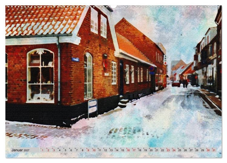 Produktbild: D&auml;nemark - Sch&ouml;nheiten J&uuml;tlands in feinen Aquarellfarben (hochwertiger Premium Wandkalender 2027 DIN A2 quer), Kunstdruck in Hochglanz
