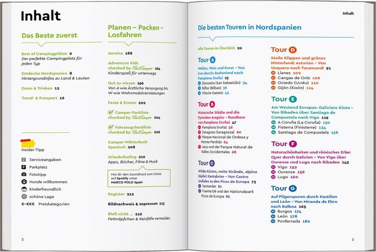 Produktbild: MARCO POLO Camper Guide Nordspanien: Atlantikk&uuml;ste & Pyren&auml;en