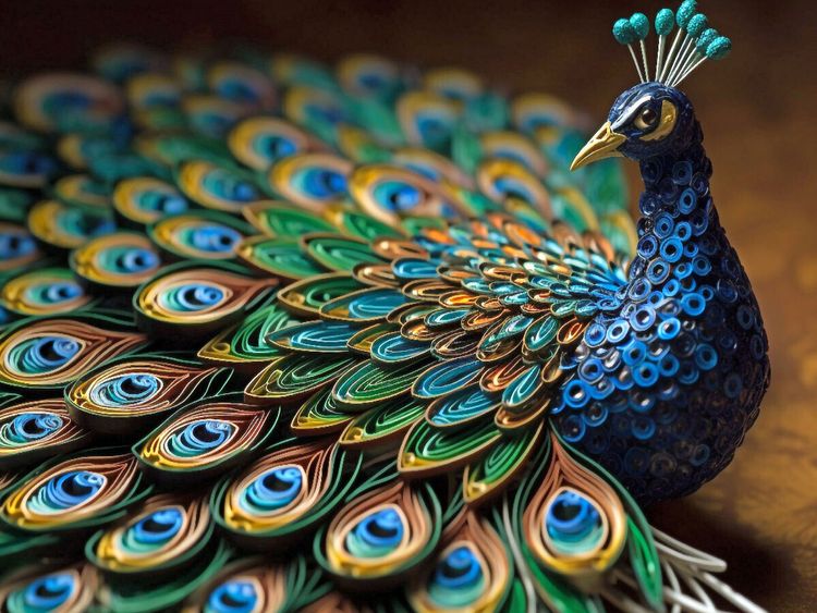 Produktbild: CALVENDO Puzzle Ein Motiv aus dem Kalender Tierwelt mit Quilling | 1000 Teile Lege-Gr&ouml;&szlig;e 64x48cm Foto-Puzzle f&uuml;r gl&uuml;ckliche Stunden