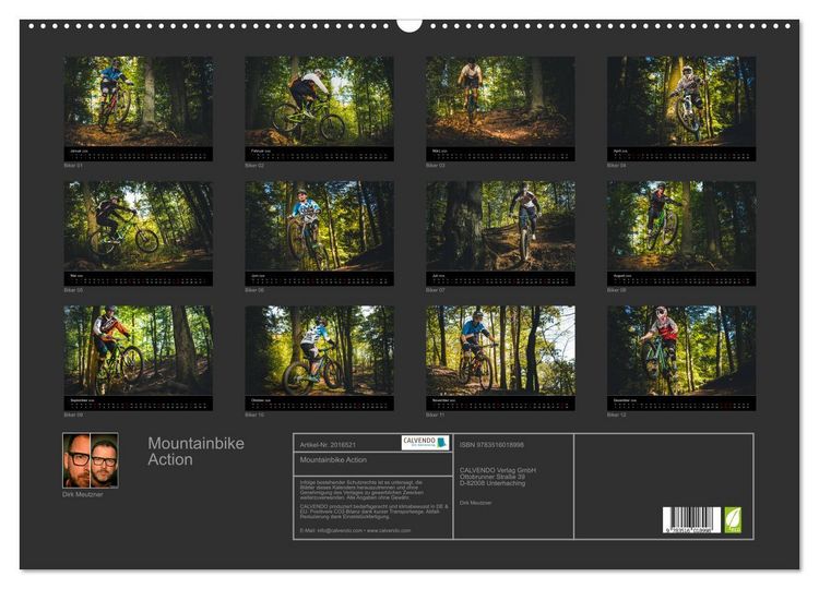 Produktbild: Mountainbike Action (Wandkalender 2026 DIN A2 quer), CALVENDO Monatskalender