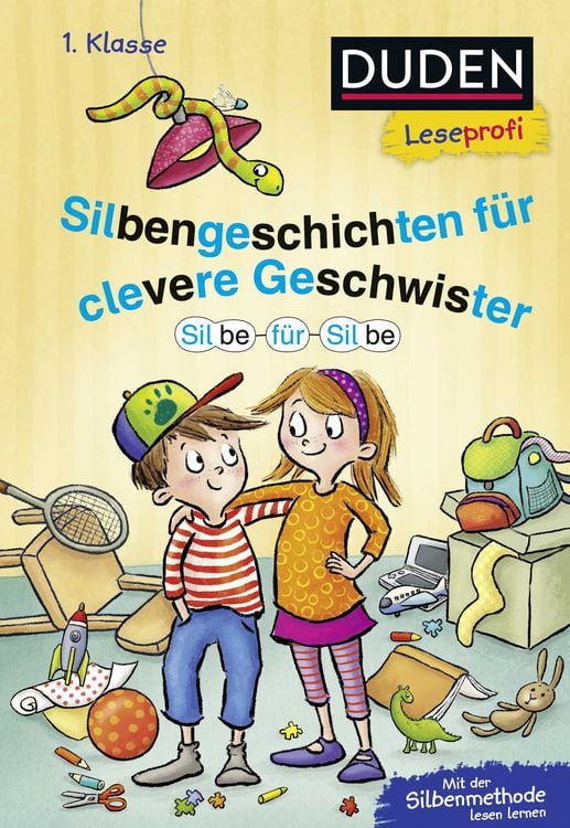 Produktbild: Duden Leseprofi &ndash; Silbe f&uuml;r Silbe: Silbengeschichten f&uuml;r clevere Geschwister, 1. Klasse