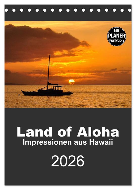 Produktbild: Hawaii - Land of Aloha (Tischkalender 2026 DIN A5 hoch), CALVENDO Monatskalender