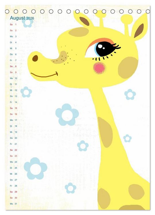Produktbild: Tierische Motive von Little Miss Arty Illustrationen (Tischkalender 2026 DIN A5 hoch), CALVENDO Monatskalender