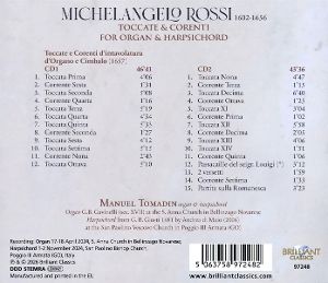 Produktbild: Rossi:Toccate&Corenti for Organ&Harpsichord