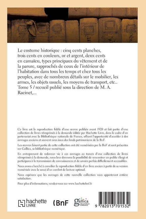 Produktbild: Le costume historique