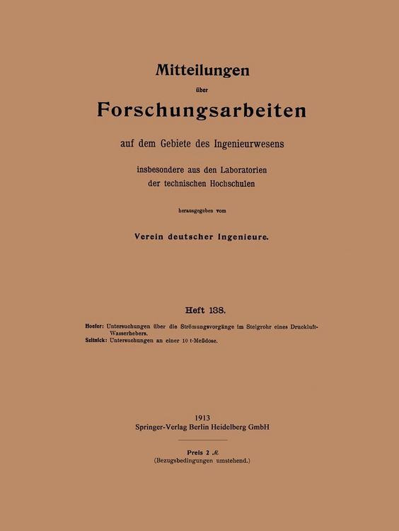 Produktbild: Mitteilungen &uuml;ber Forschungsarbeiten auf dem Gebiete des Ingenieurwesens