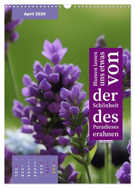 Produktbild: Verr&uuml;ckt nach BLUMEN Artwork - Farben - Zitate (Wandkalender 2026 DIN A3 hoch), CALVENDO Monatskalender