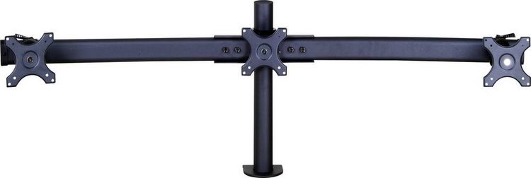 Produktbild: SpeaKa Professional SP-1664324 Monitor-Tischhalterung 3 Display(s) 33,0 cm (13") - 61 cm (24") Schwarz H&ouml;henverstellbar, Schwenkbar, Rotierbar