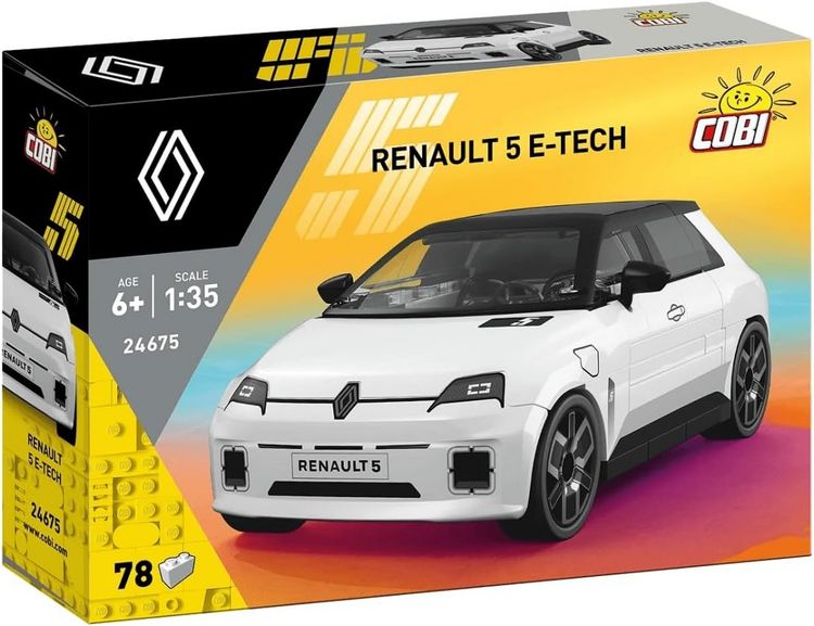 Produktbild: COBI 24675 - Renault 5 E-TECH, wei&szlig;, Bausatz 1:35, 78 Klemmbausteine