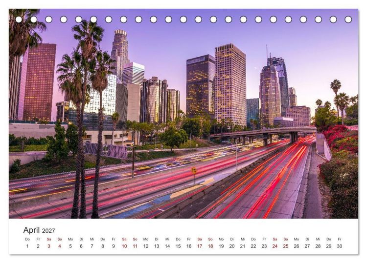 Produktbild: Los Angeles &ndash; Kalifornien (Tischkalender 2027 DIN A5 quer), CALVENDO Monatskalender