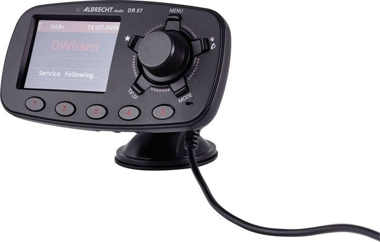 Produktbild: Albrecht DR57 DAB+ Empf&auml;nger Freisprechfunktion, Saugnapfhalterung