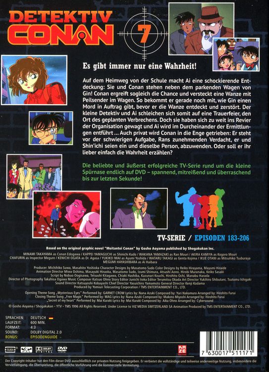 Produktbild: Detektiv Conan - Die TV-Serie - DVD Box 7 (Episoden 183-206) [5 DVDs]