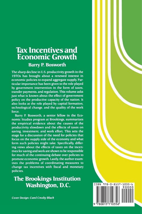Produktbild: Tax Incentives and Economic Growth