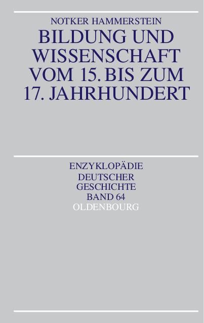 Produktbild: Bildung und Wissenschaft vom 15. bis zum 17. Jahrhundert