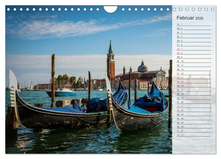 Produktbild: Wundervolles Venedig (Wandkalender 2026 DIN A4 quer), CALVENDO Monatskalender
