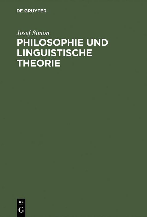 Produktbild: Philosophie und linguistische Theorie