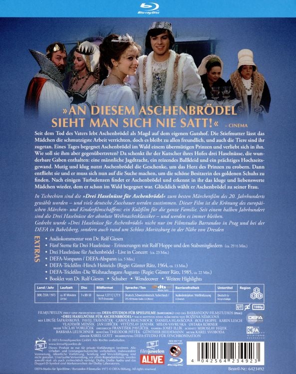 Produktbild: Drei Haseln&uuml;sse f&uuml;r Aschenbr&ouml;del (Filmjuwelen / DEFA-M&auml;rchen)