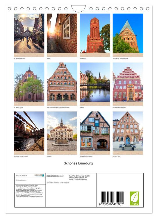 Produktbild: Sch&ouml;nes L&uuml;neburg (Wandkalender 2026 DIN A4 hoch), CALVENDO Monatskalender