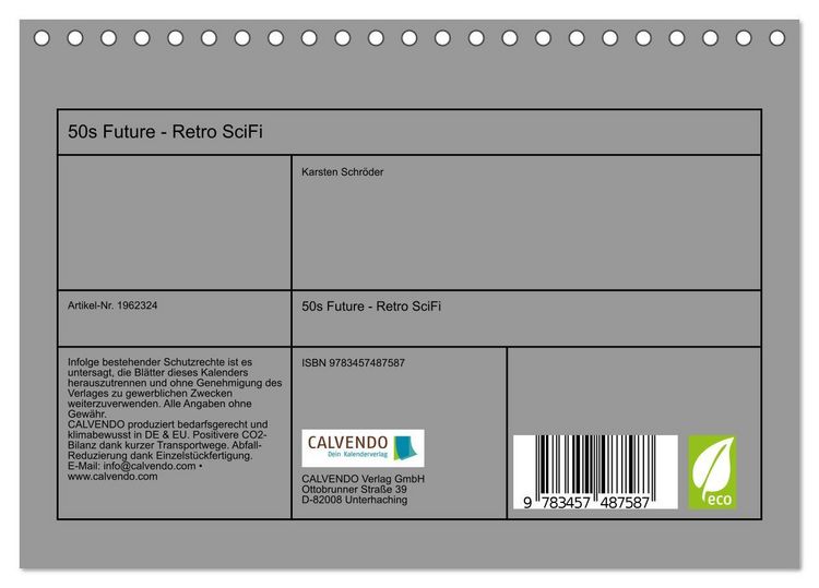 Produktbild: 50s Future - Retro SciFi (Tischkalender 2026 DIN A5 quer), CALVENDO Monatskalender