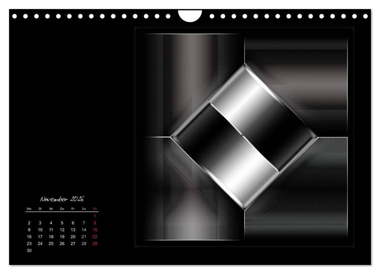 Produktbild: Schwarz trifft Wei&szlig; (Wandkalender 2026 DIN A4 quer), CALVENDO Monatskalender