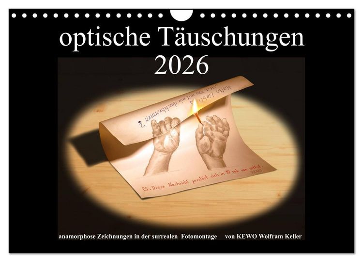 Produktbild: optische T&auml;uschungen 2026 (Wandkalender 2026 DIN A4 quer), CALVENDO Monatskalender