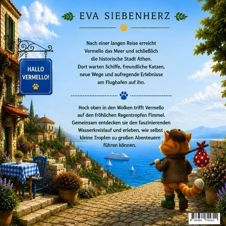 Produktbild: Vermello in Athen, Band 9 der illustrierten Kinderbuchreihe &iquest;Kater Vermellos Reise durch Teuropia&iquest; - ein Abenteuer &uuml;ber Mut und Freundschaft