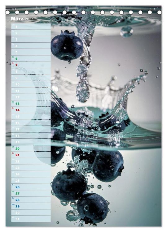 Produktbild: Erfrischendes Obst (Tischkalender 2027 DIN A5 hoch), CALVENDO Monatskalender