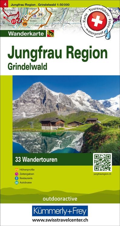 Bild vom Artikel Kümmerly+Frey Wandertourenkarte 4 Jungfrau Region, Grindelwald 1:50.000 vom Autor Hallwag Kümmerly+Frey AG