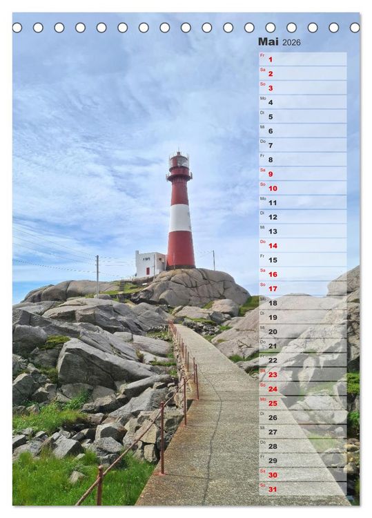 Produktbild: Skandinavien entdecken - Von Schweden nach Norwegen mit dem Wohnmobil (Tischkalender 2026 DIN A5 hoch), CALVENDO Monatskalender