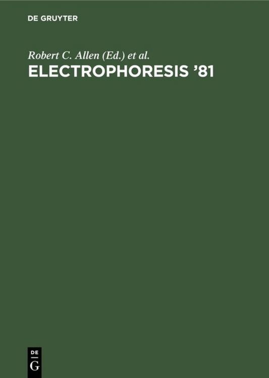 Produktbild: Electrophoresis &lsquo;81