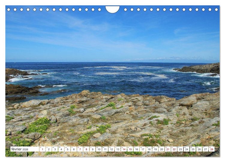 Produktbild: Quiberon C&ocirc;t&eacute; sauvage (Calendrier mural 2026 DIN A4 vertical), CALVENDO calendrier mensuel