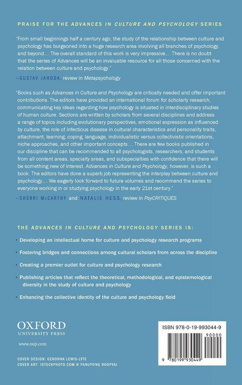 Produktbild: Advances in Culture and Psychology