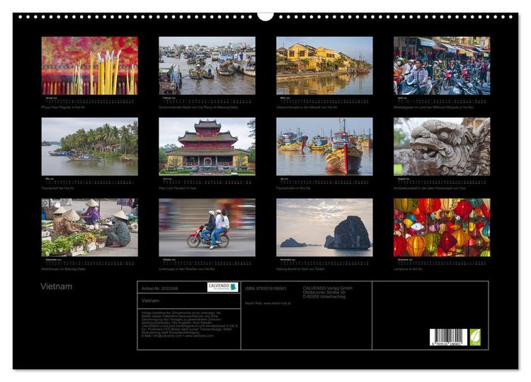 Produktbild: Vietnam (Wandkalender 2026 DIN A2 quer), CALVENDO Monatskalender