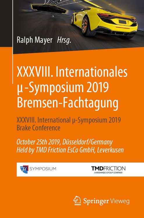 Produktbild: XXXVIII. Internationales &micro;-Symposium 2019 Bremsen-Fachtagung
