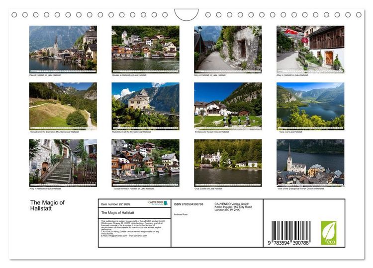 Produktbild: The Magic of Hallstatt (Wall Calendar 2027 DIN A4 landscape), CALVENDO 12 Month Wall Calendar