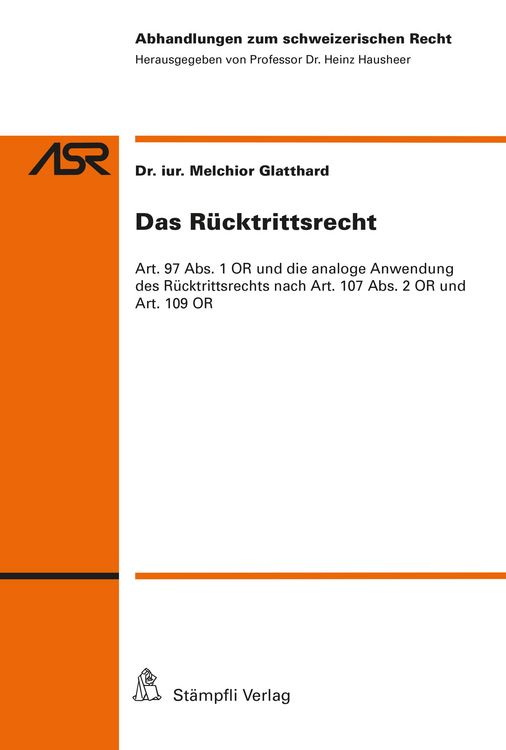 Produktbild: Das R&uuml;cktrittsrecht