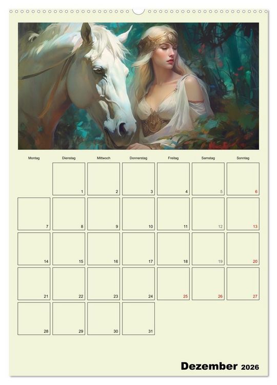 Produktbild: Im Zauberwald. Mystische Fabelwesen (hochwertiger Premium Wandkalender 2026 DIN A2 hoch), Kunstdruck in Hochglanz