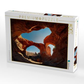 Produktbild: CALVENDO Puzzle Double Arch, Arches Nationalpark, USA | 1000 Teile Lege-Gr&ouml;&szlig;e 64x48cm Foto-Puzzle f&uuml;r gl&uuml;ckliche Stunden