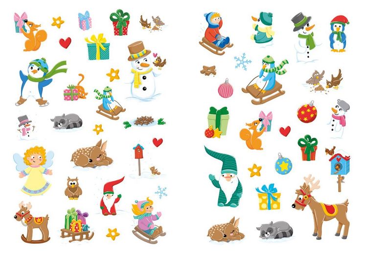 Produktbild: Glitzer-Sticker Bastelspa&szlig;. Winterzauber