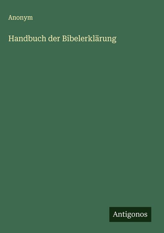 Produktbild: Handbuch der Bibelerkl&auml;rung